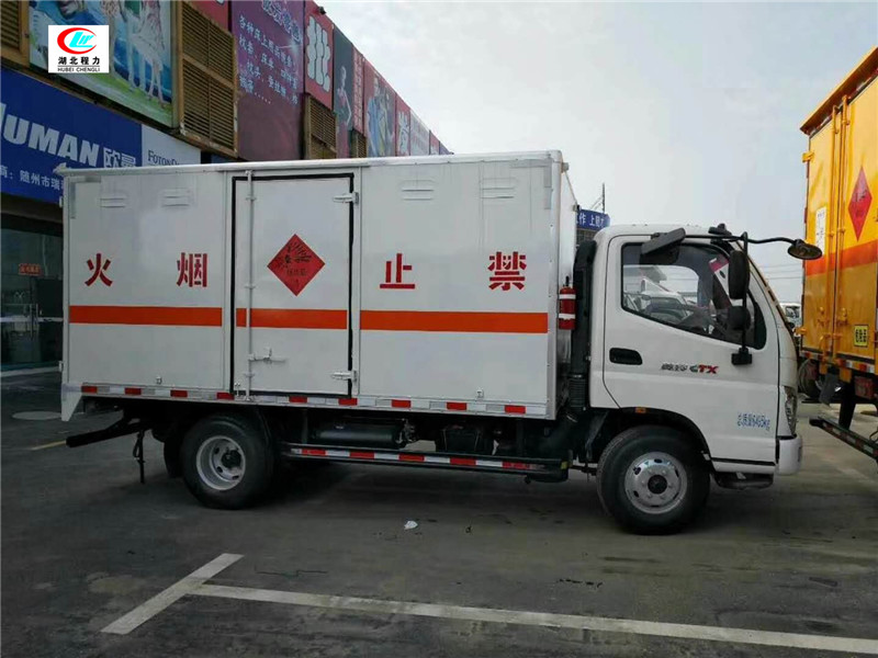 Vehículo de transporte de gas inflamable tipo caja de 5.1 metros de Futian Aoling [Clase II]