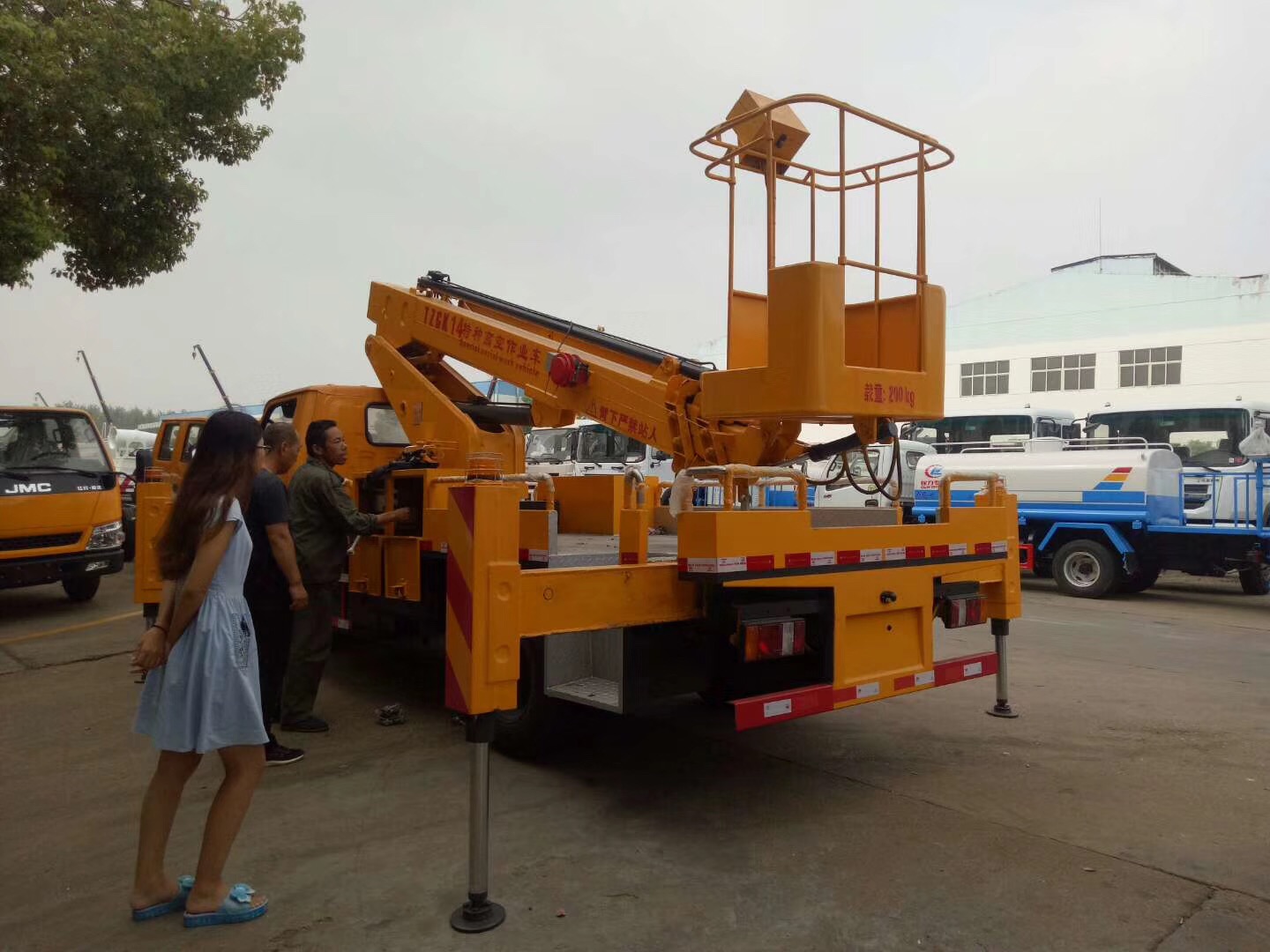 (12-16 metros, Blue Label) plataforma de trabajo aéreo telescópico de una hilera de Jiangling
