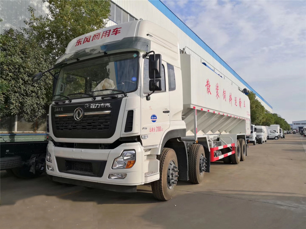 Vehículo de transporte de alimentación en polvo Dongfeng Tianlong delantera-cuatro trasera-ocho [40 cúbicos]