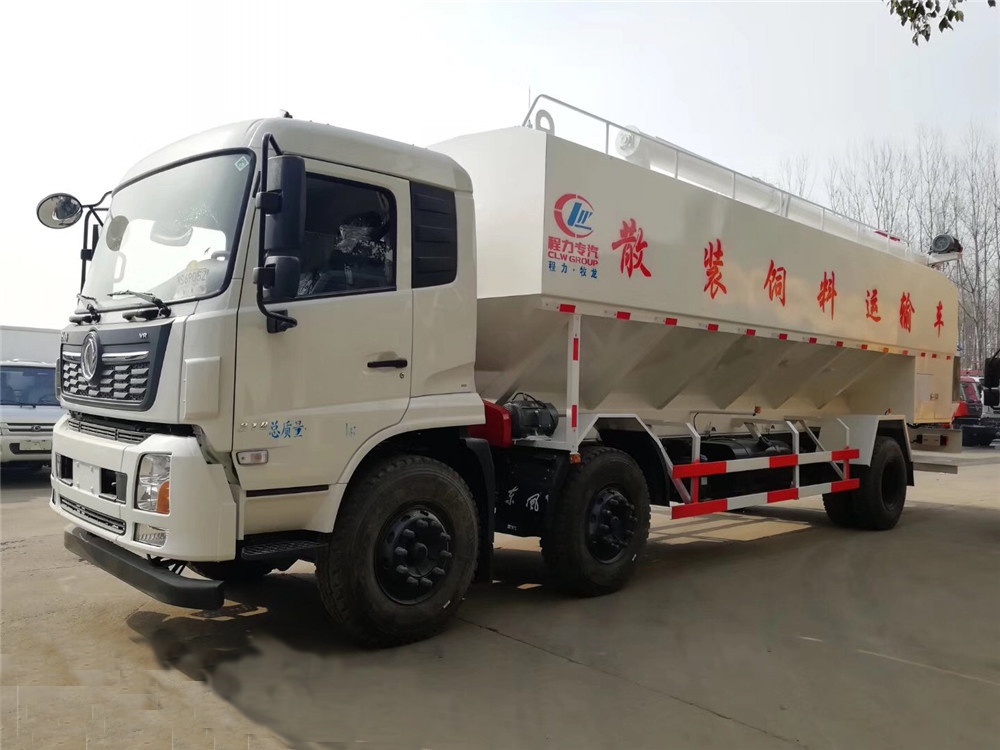 Vehículo de transporte de alimentación en polvo Dongfeng Tianjin Pequeño Tres-Ejes [30 metros cúbicos]