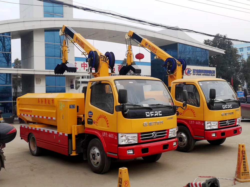 Vehículo de dragado de una hilera Dongfeng (placa azul, capacidad de 5 metros cúbicos)