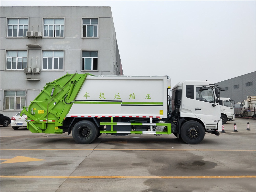 【14 cubic】 Camión compactador de basura Dongfeng Tianjin