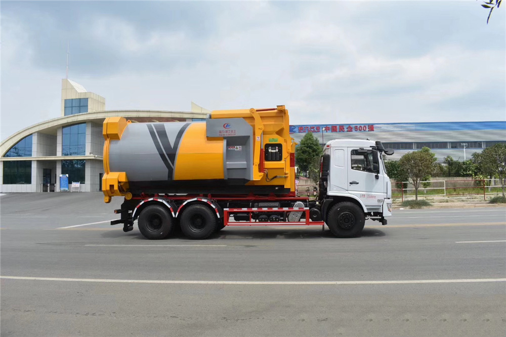 【18 modelos】 Camión compactador de basura Dongfeng con eje trasero doble de telescopio montado en la parte inferior