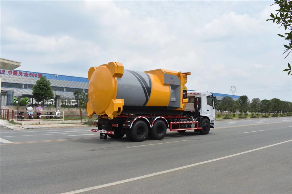 【18 modelos】 Camión compactador de basura Dongfeng con eje trasero doble de telescopio montado en la parte inferior