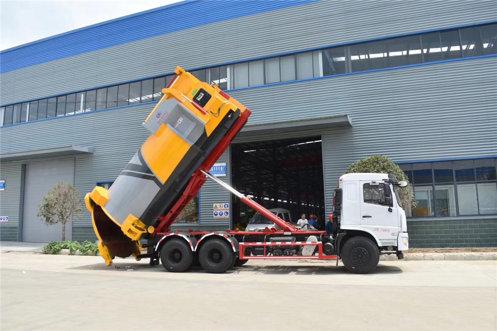 【18 modelos】 Camión compactador de basura Dongfeng con eje trasero doble de telescopio montado en la parte inferior
