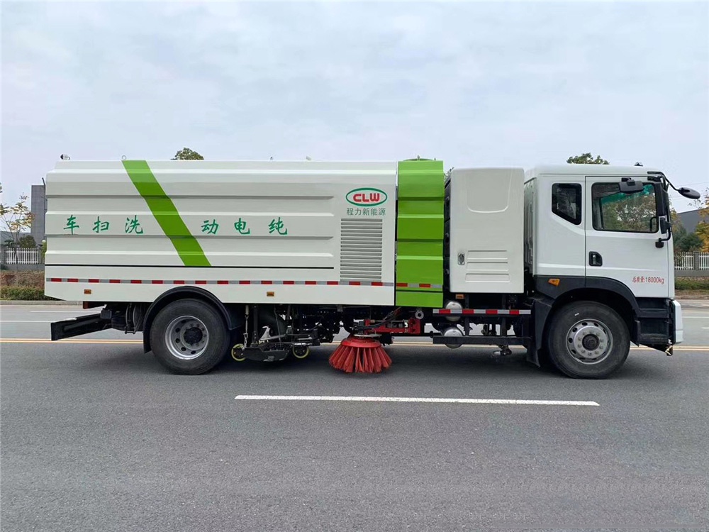 Vehículo limpiador y barrido eléctrico [tanque de agua de 8 metros cúbicos, tanque de colección de polvo de 8 metros cúbicos]