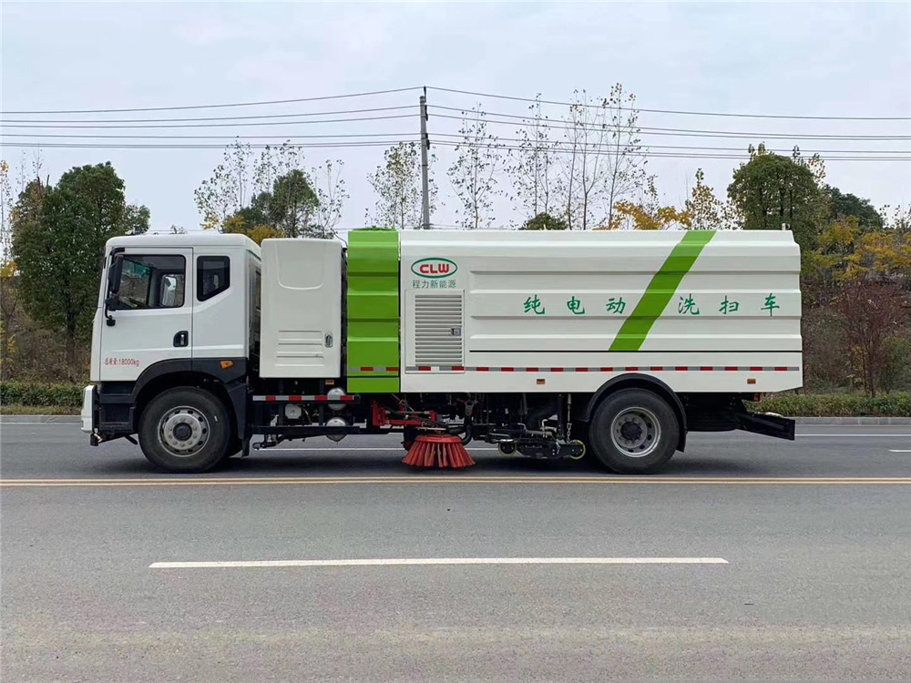 Vehículo limpiador y barrido eléctrico [tanque de agua de 8 metros cúbicos, tanque de colección de polvo de 8 metros cúbicos]