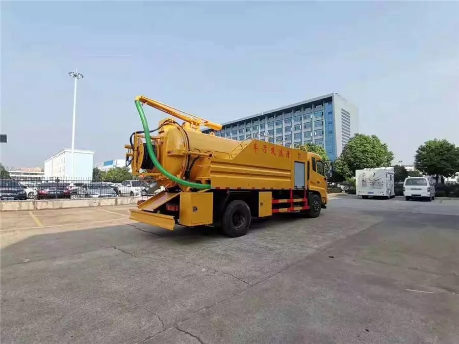 Vehículo limpiador y aspirador de aguas residuales Dongfeng Tianjin de 12 metros cúbicos