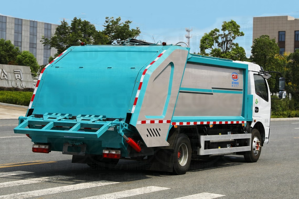 Camión de basura de 5 toneladas Dongfeng Kapte eléctricamente impulsado comprimido