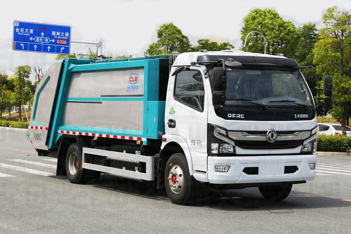 Camión de basura de 5 toneladas Dongfeng Kapte eléctricamente impulsado comprimido