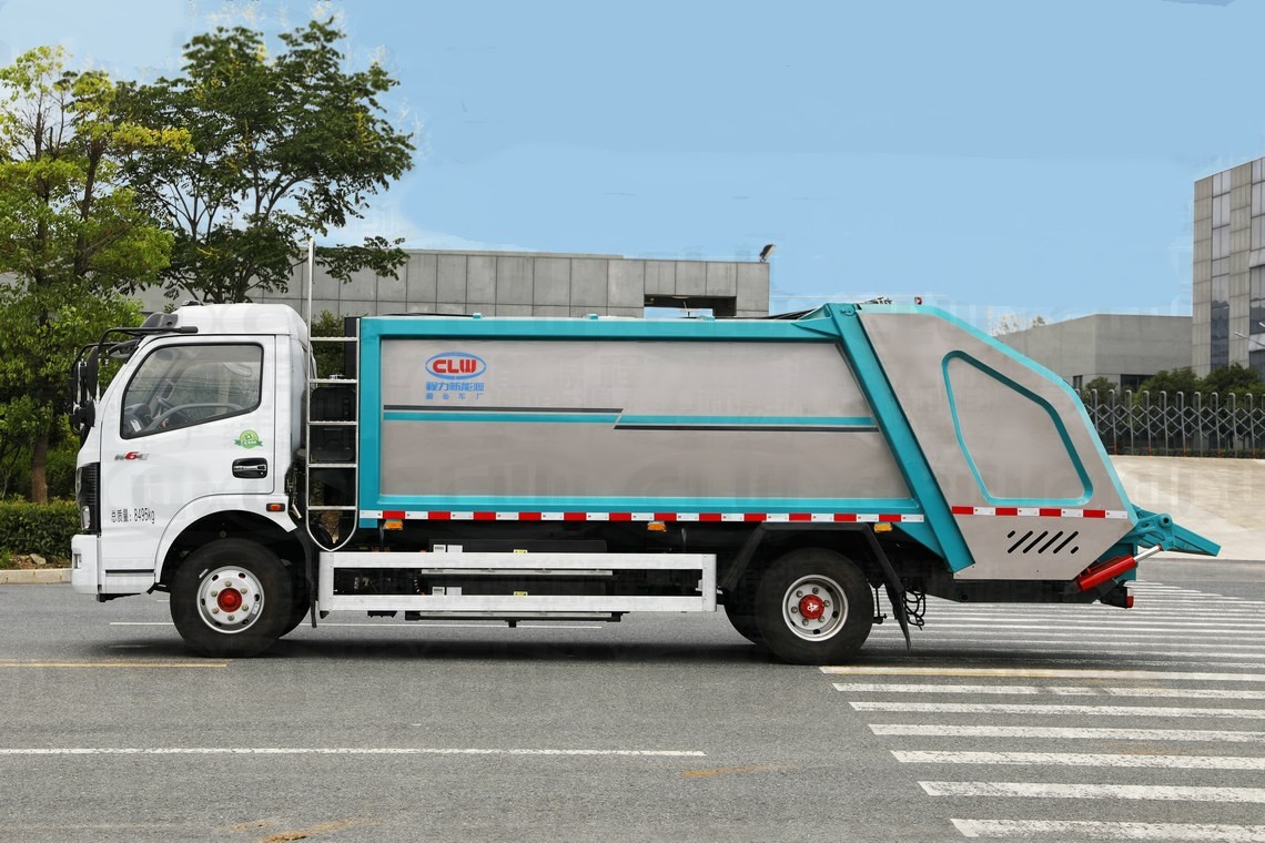 Camión de basura de 5 toneladas Dongfeng Kapte eléctricamente impulsado comprimido