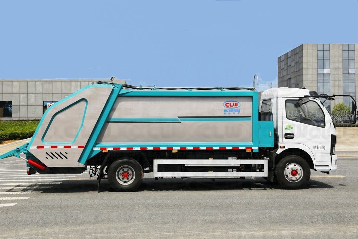 Camión de basura de 5 toneladas Dongfeng Kapte eléctricamente impulsado comprimido