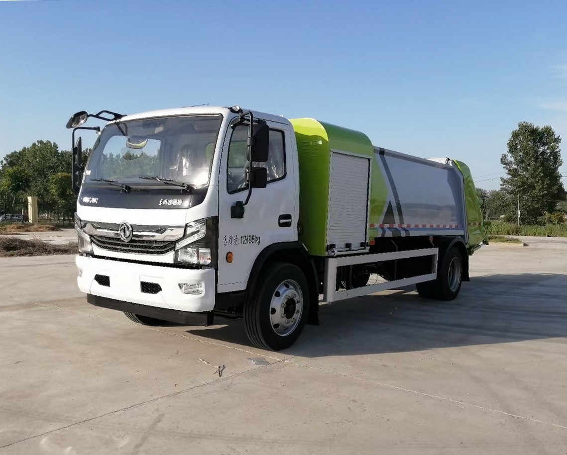 Camión de basura de 8 toneladas Dongfeng Kapte eléctrico comprimido