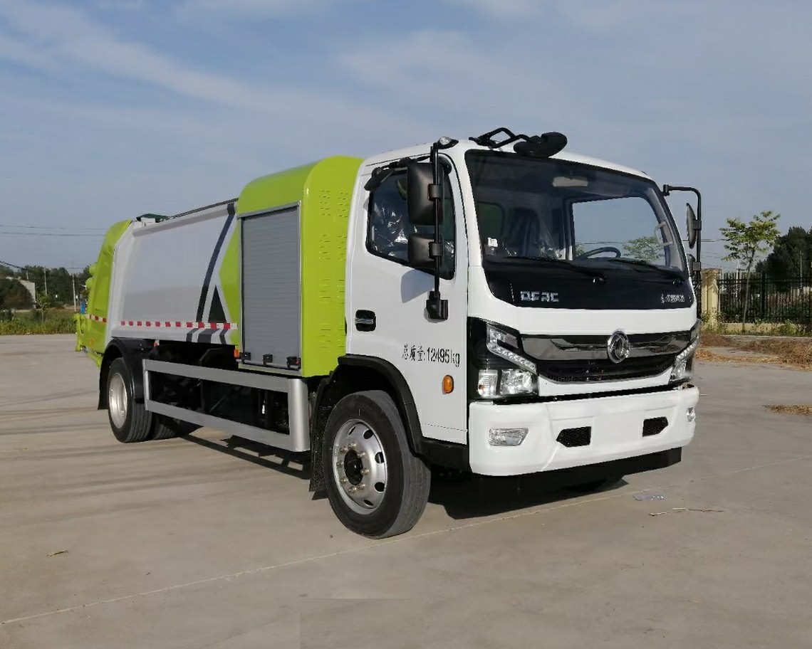 Camión de basura de 8 toneladas Dongfeng Kapte eléctrico comprimido