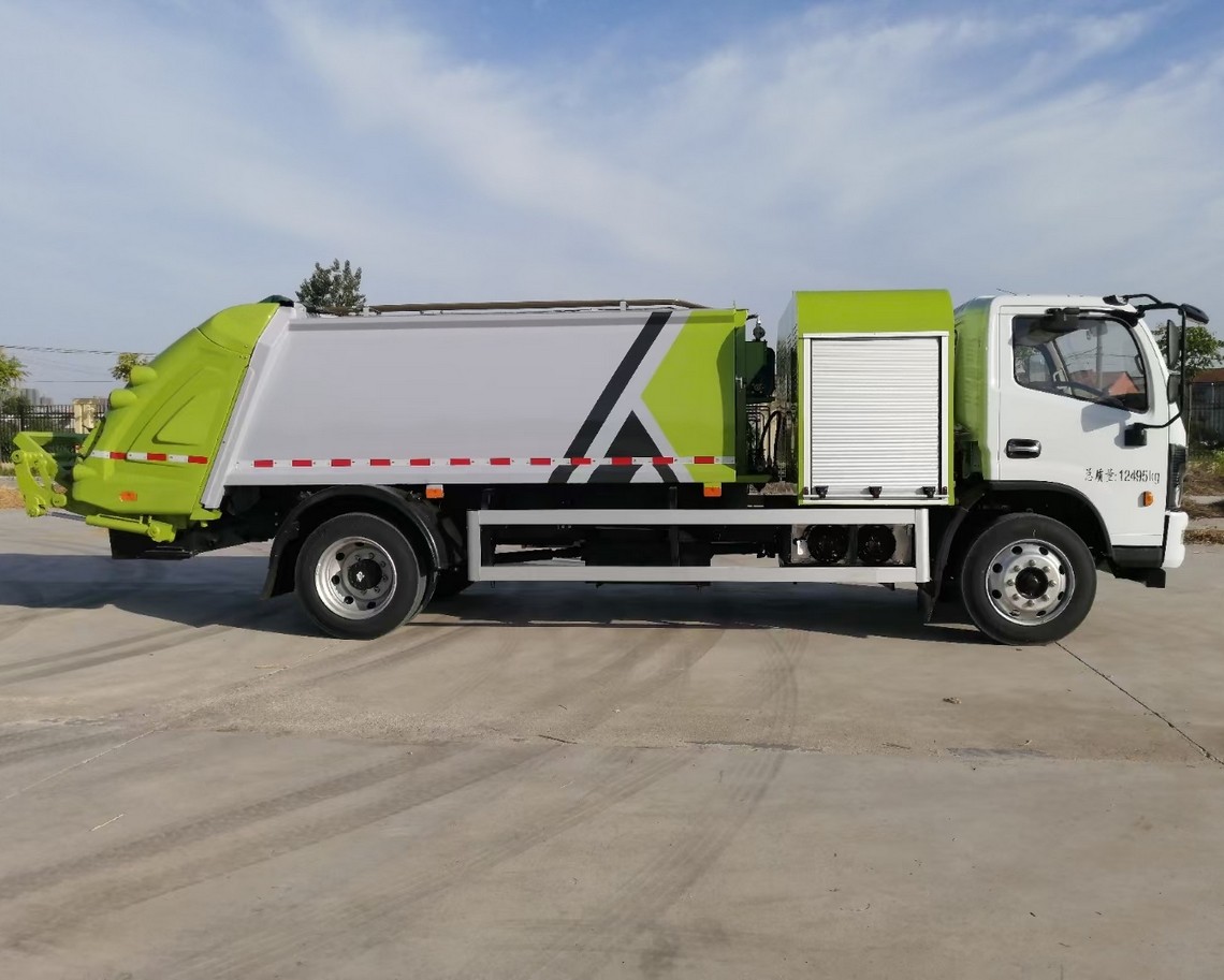 Camión de basura de 8 toneladas Dongfeng Kapte eléctrico comprimido
