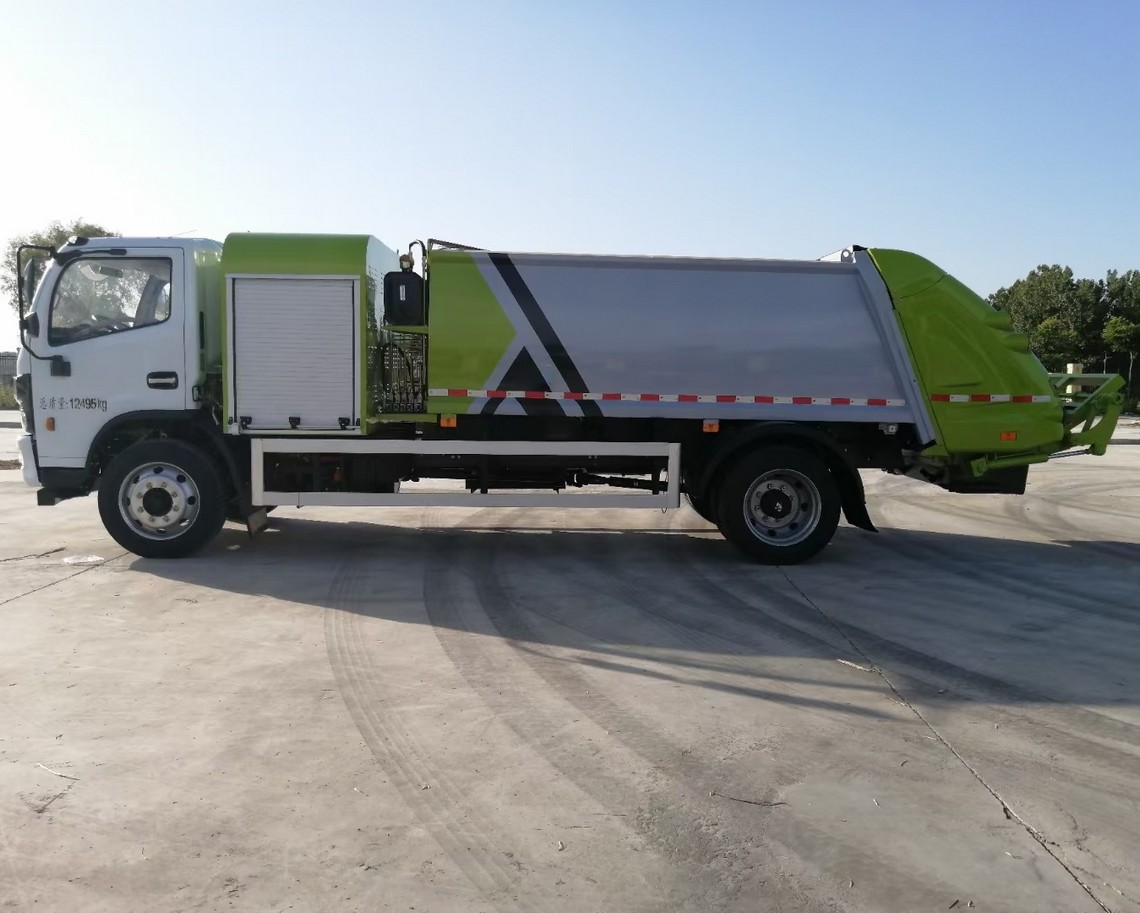 Camión de basura de 8 toneladas Dongfeng Kapte eléctrico comprimido