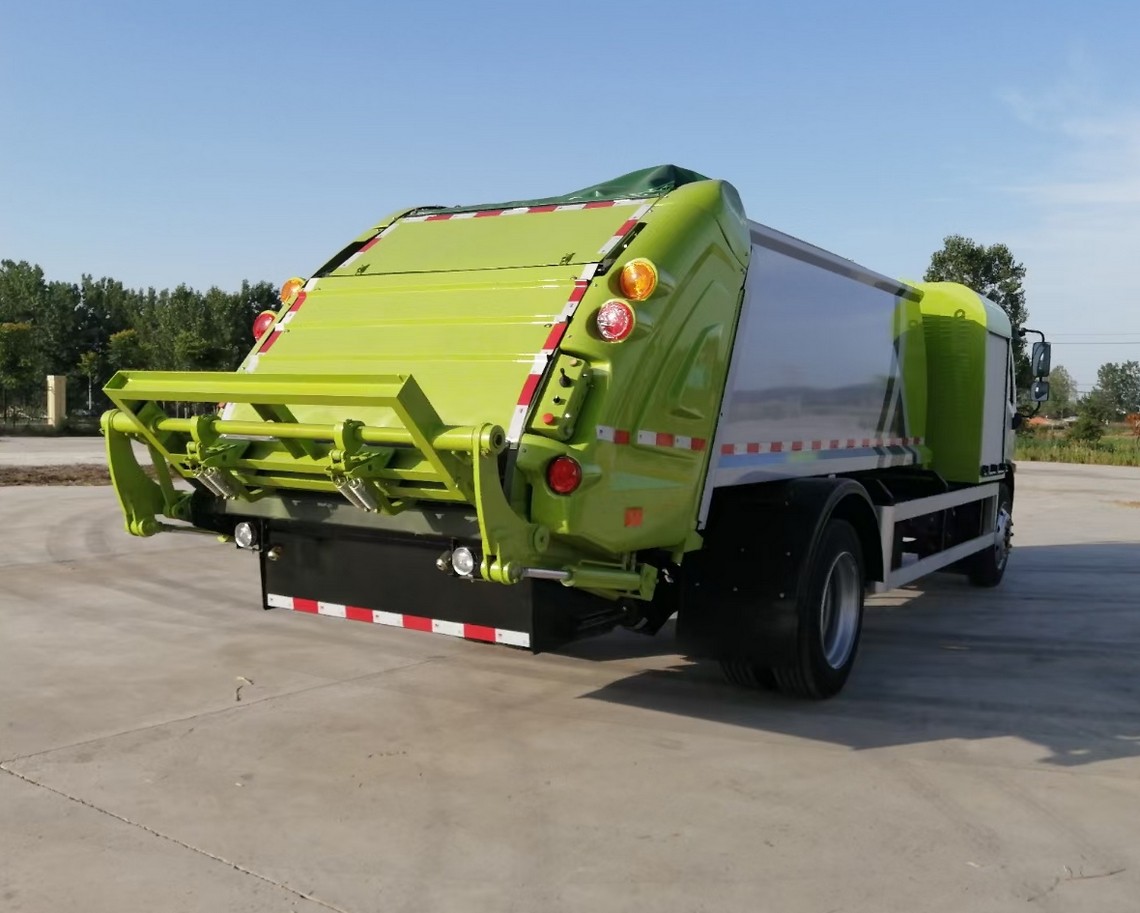 Camión de basura de 8 toneladas Dongfeng Kapte eléctrico comprimido