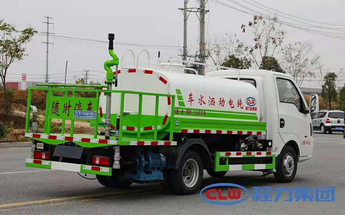 Dongfeng Huashen camión de tanque de agua todo eléctrico de 3 ruedas