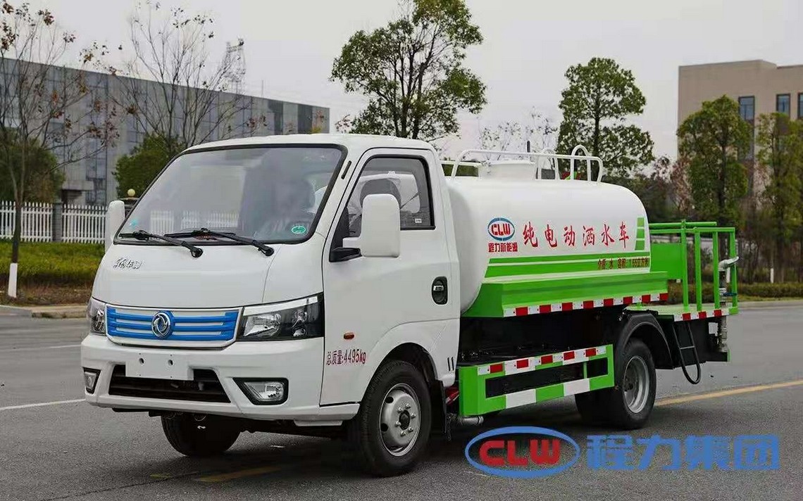 Dongfeng Huashen camión de tanque de agua todo eléctrico de 3 ruedas