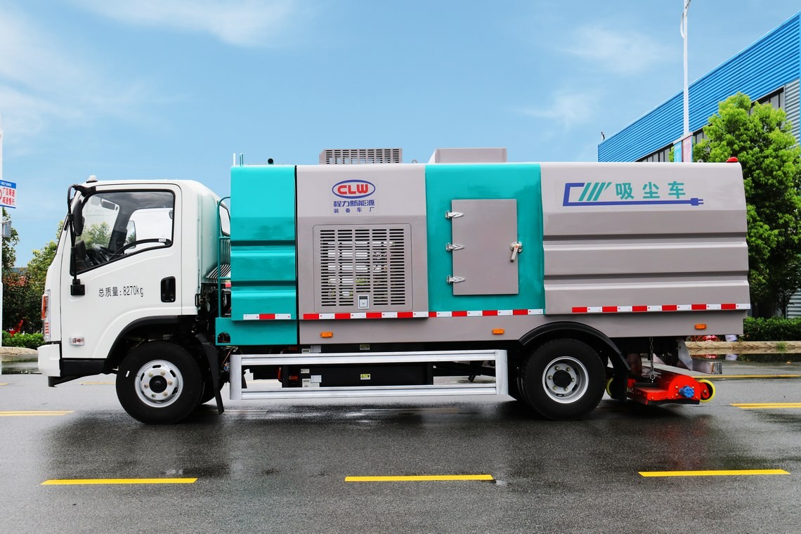 Vehículo de limpieza de vacío eléctrico Dongfeng Huashen de 5.5 metros cúbicos