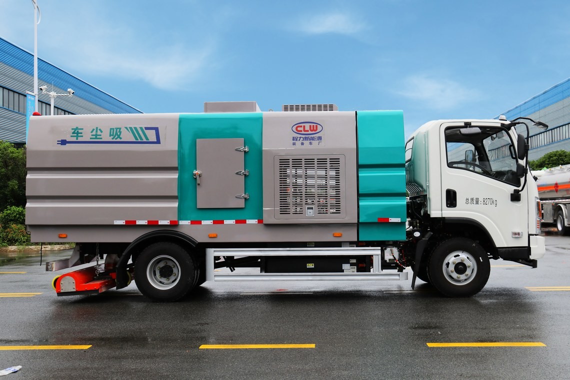 Vehículo de limpieza de vacío eléctrico Dongfeng Huashen de 5.5 metros cúbicos