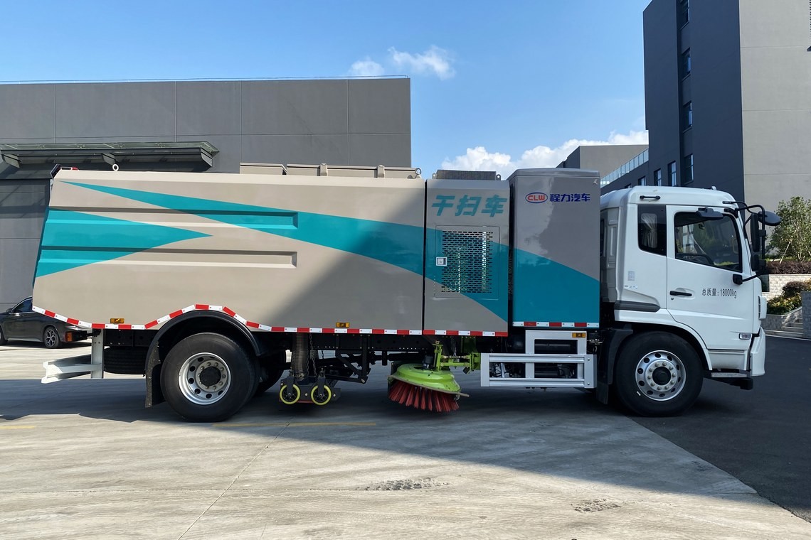 Vehículo de limpieza eléctrica seca y aspiradora de Dongfeng Tianjin