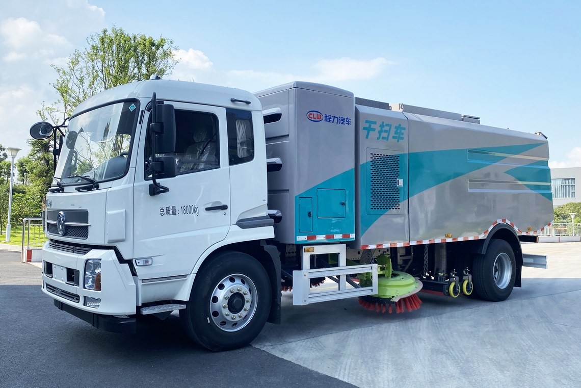 Vehículo de limpieza eléctrica seca y aspiradora de Dongfeng Tianjin