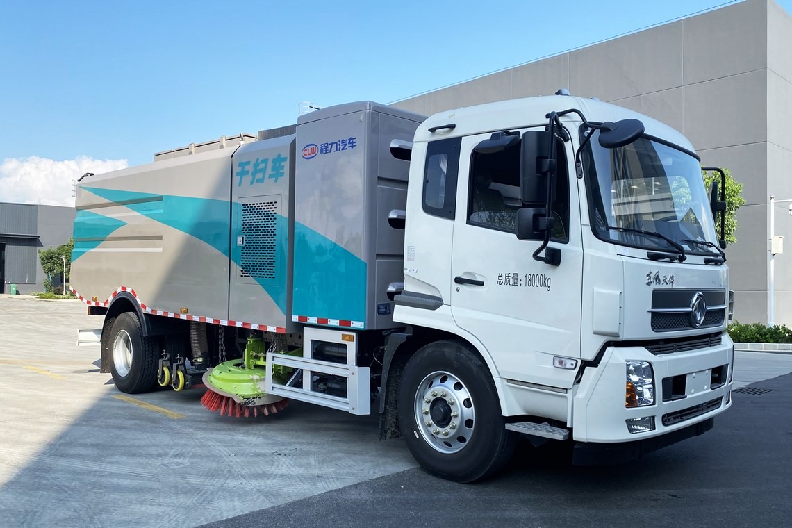 Vehículo de limpieza eléctrica seca y aspiradora de Dongfeng Tianjin