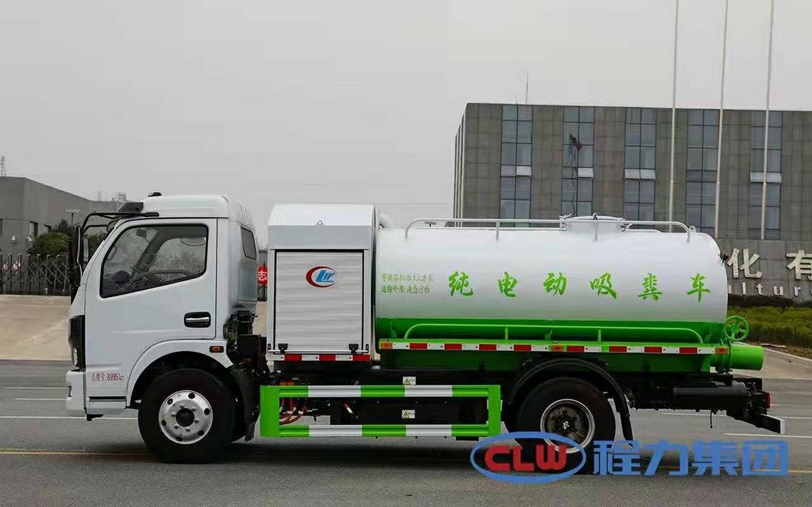 Vehículo de limpieza de aguas residuales eléctrico puro Dongfeng de cinco partes