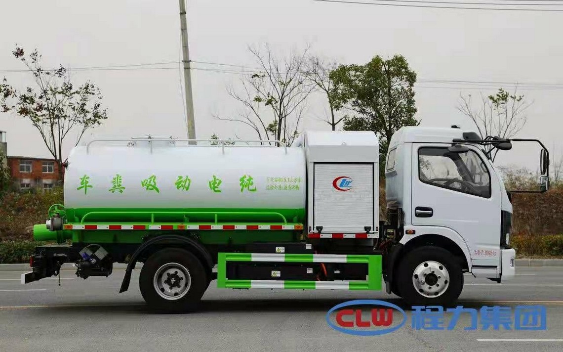 Vehículo de limpieza de aguas residuales eléctrico puro Dongfeng de cinco partes