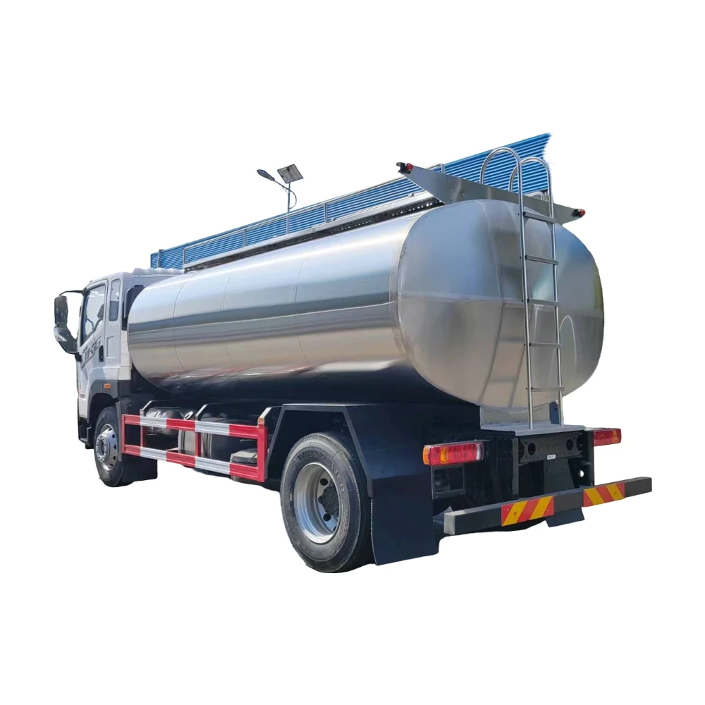 Camión cisterna de leche de acero inoxidable personalizado de FAW, combustible diésel, transmisión manual, nuevo estado, baja emisión, entrega de vehículos