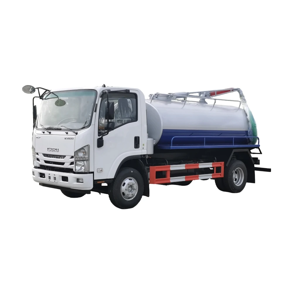 Camión de succión de aguas residuales fecales Isuzu ELF 700P 4x2 RHD 10000L Tanque con bomba de vacío de diésel manual JUROP italiana Export Chasis
