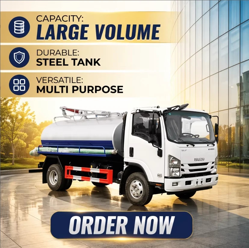 Camión de succión de aguas residuales fecales Isuzu ELF 700P 4x2 RHD 10000L Tanque con bomba de vacío de diésel manual JUROP italiana Export Chasis