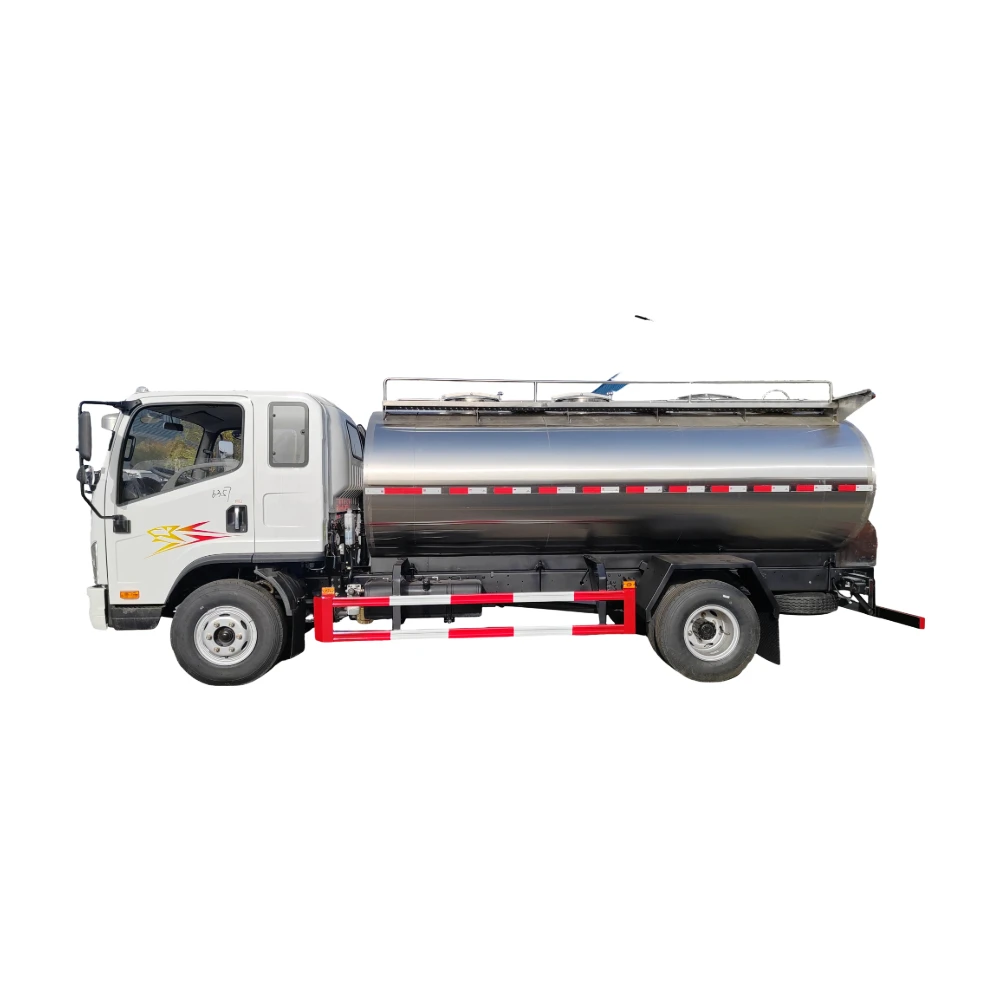 Camión refrigerador móvil de acero inoxidable de grado alimenticio personalizado de 5000L-20000L, aislado con 304, para el transporte de leche de leche