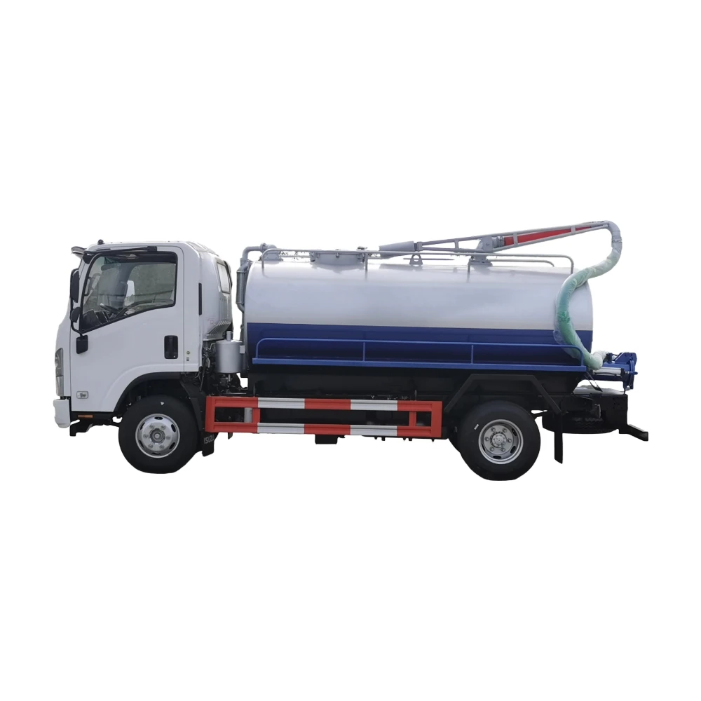 Camión de succión de aguas residuales fecales Isuzu ELF 700P 4x2 RHD 10000L Tanque con bomba de vacío de diésel manual JUROP italiana Export Chasis