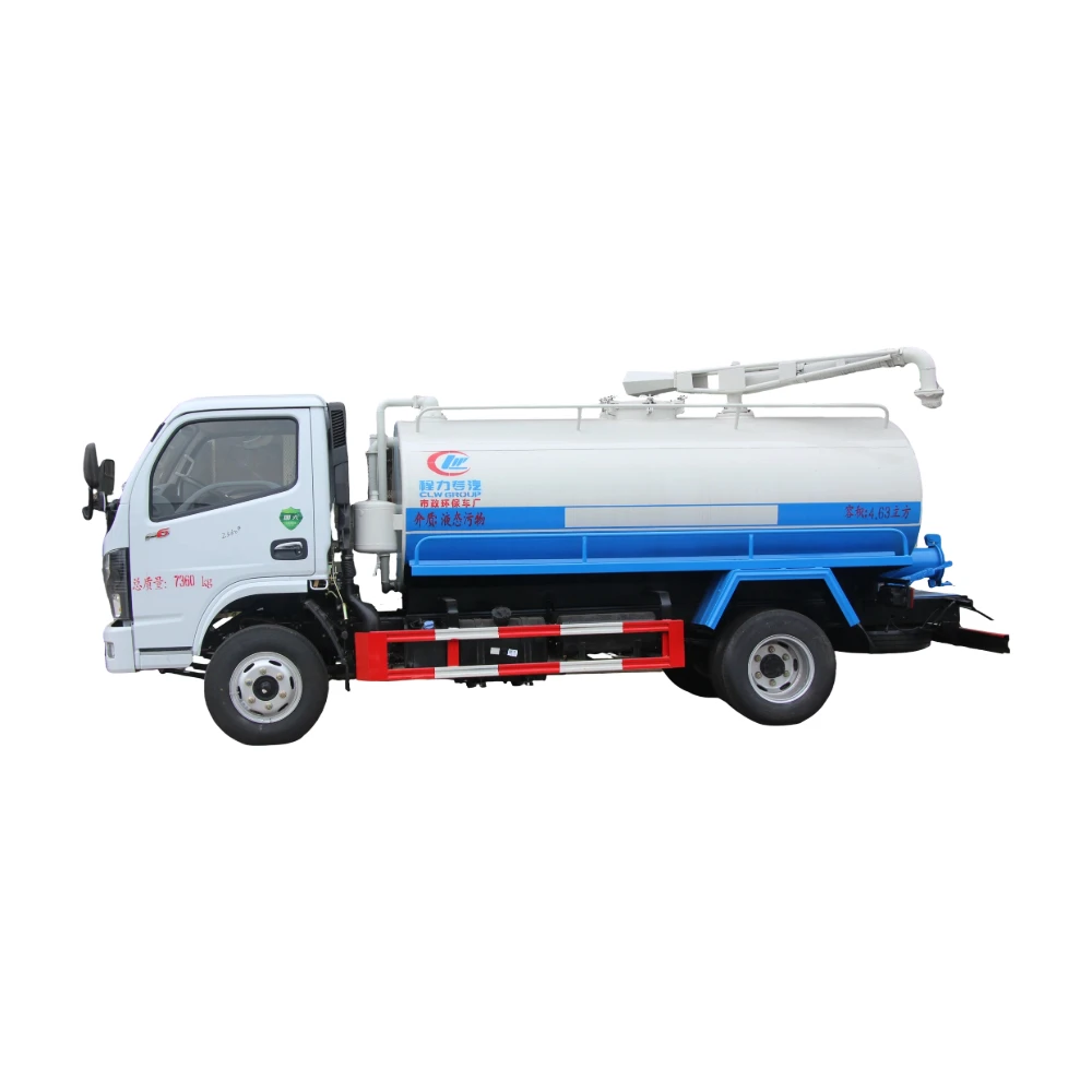 Camión de tanque séptico de desechos de diésel 4x2 con transmisión manual para las necesidades de succión de desechos en Sudáfrica