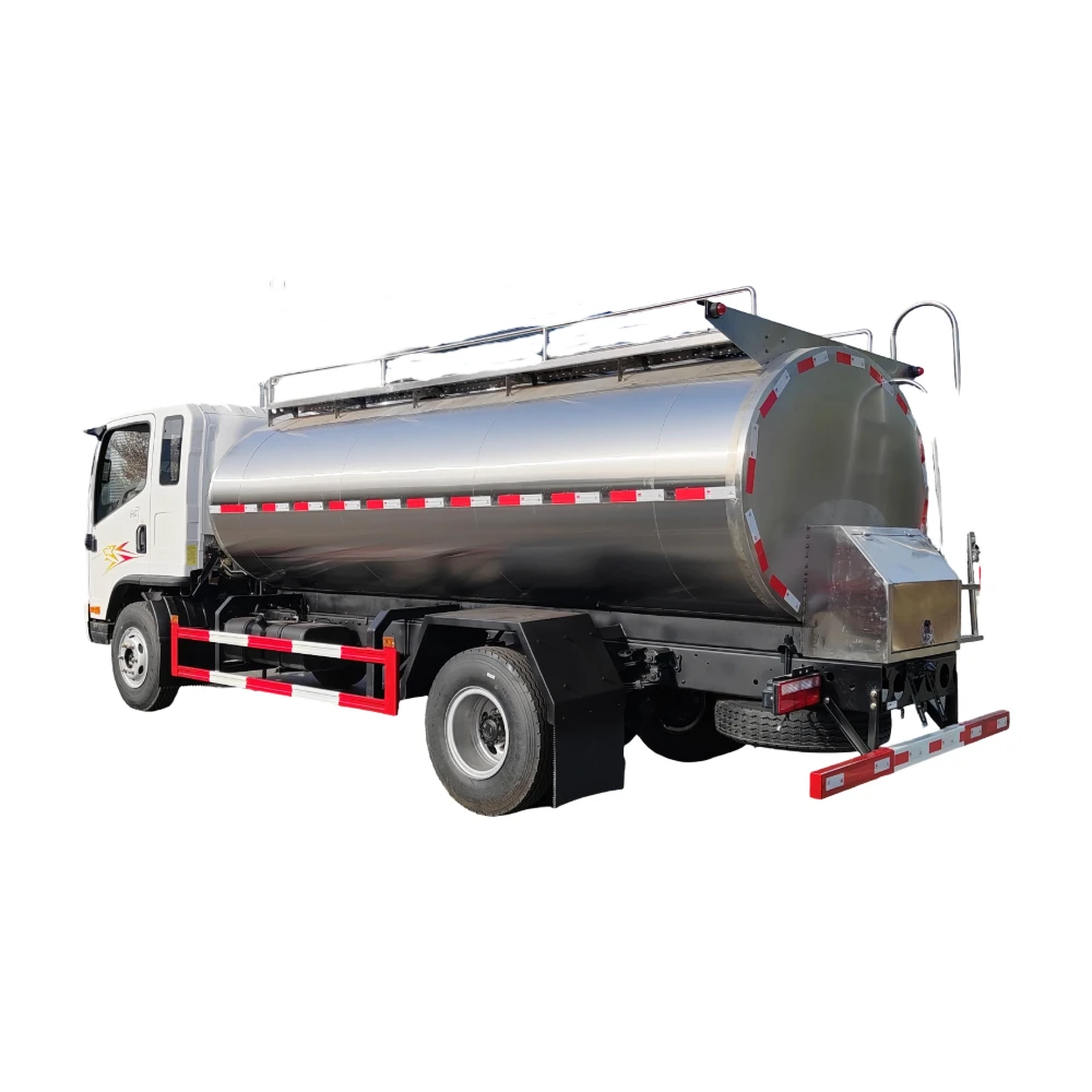 Camión refrigerador móvil de acero inoxidable de grado alimenticio personalizado de 5000L-20000L, aislado con 304, para el transporte de leche de leche
