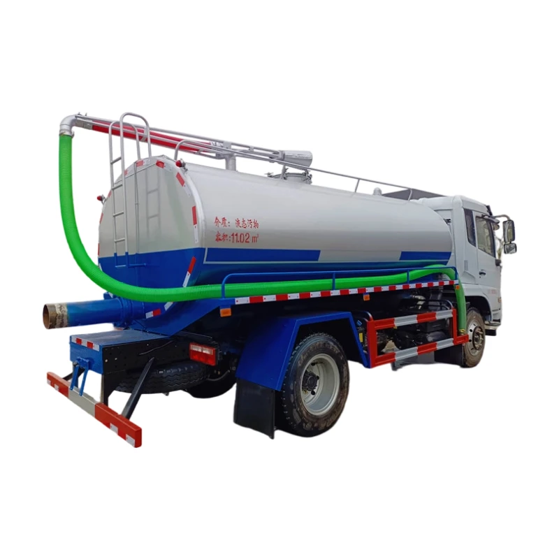 Camión de succión de aguas residuales de limpieza manual de fosa séptica Dongfeng 6000L-13000L Vacío de Excremento