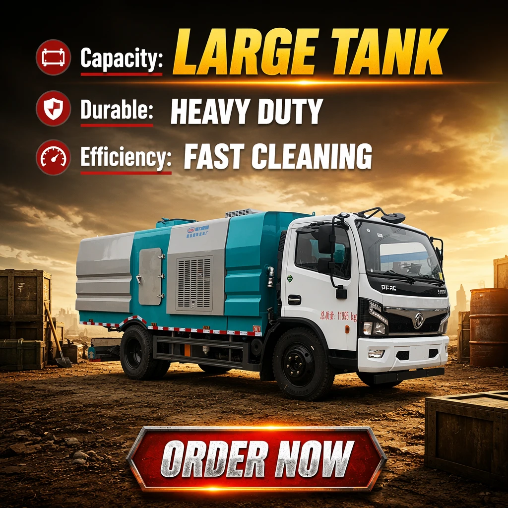 Dongfeng Dafu Ruika CLW5120TXC6SL -A Furgón de Limpieza de Aspiradora de Montaje Trasero Vehículo 11995kg 1 Año de Garantía