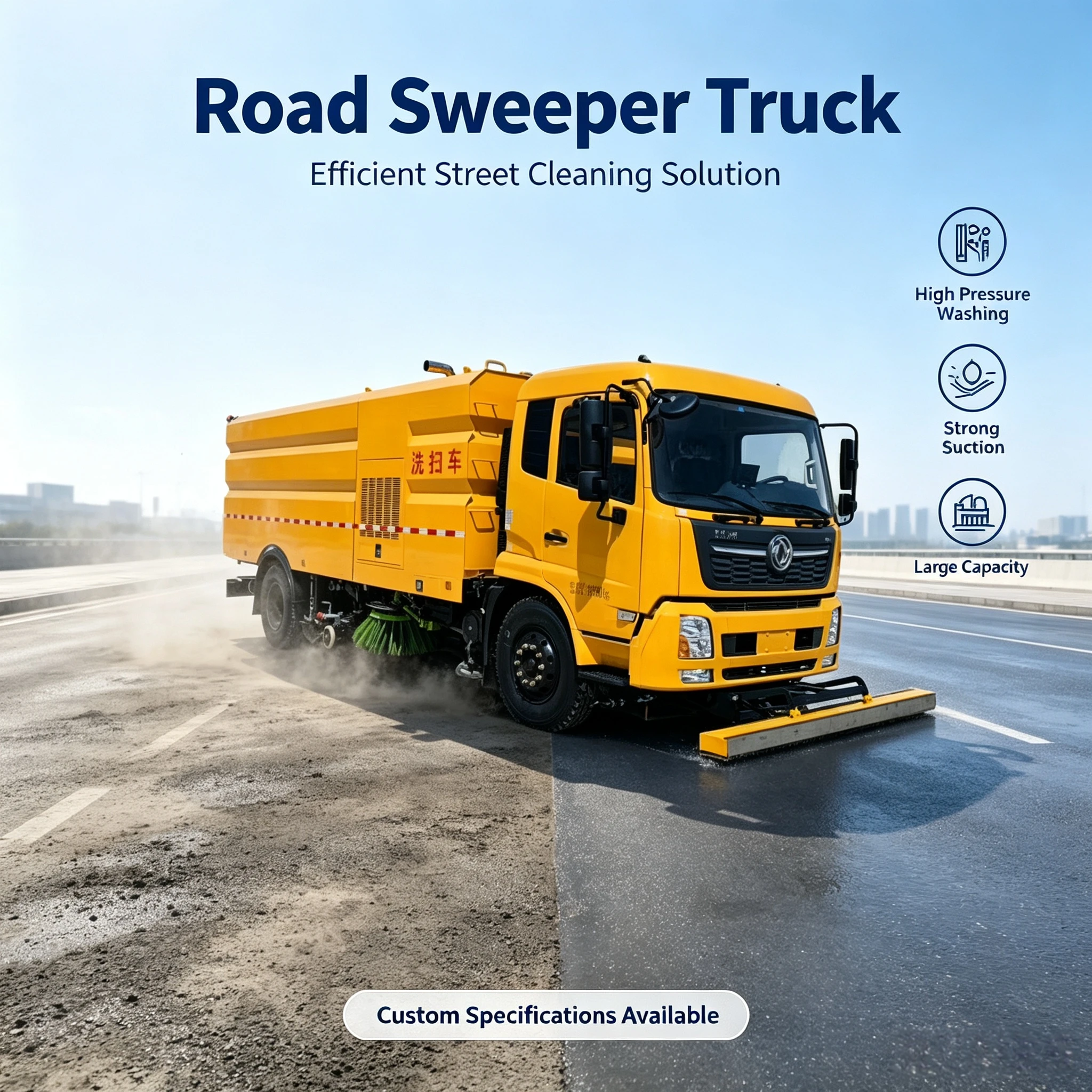 CLW5180TXSD6 Larguía 210 Dongfeng Tianjin Lavadora y Desengrasadora de Vehículos