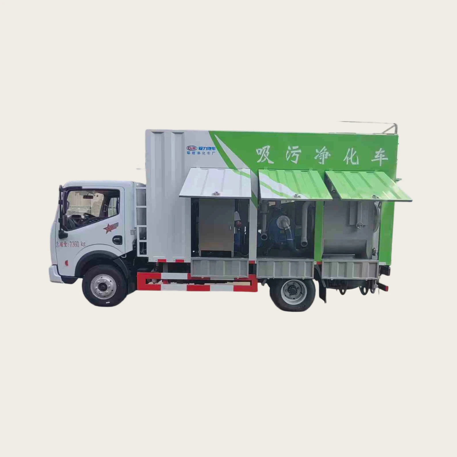 Bombas de aguas residuales de la marca Chengli, estructura compacta, vehículo de succión y purificación de aguas residuales Doliqa