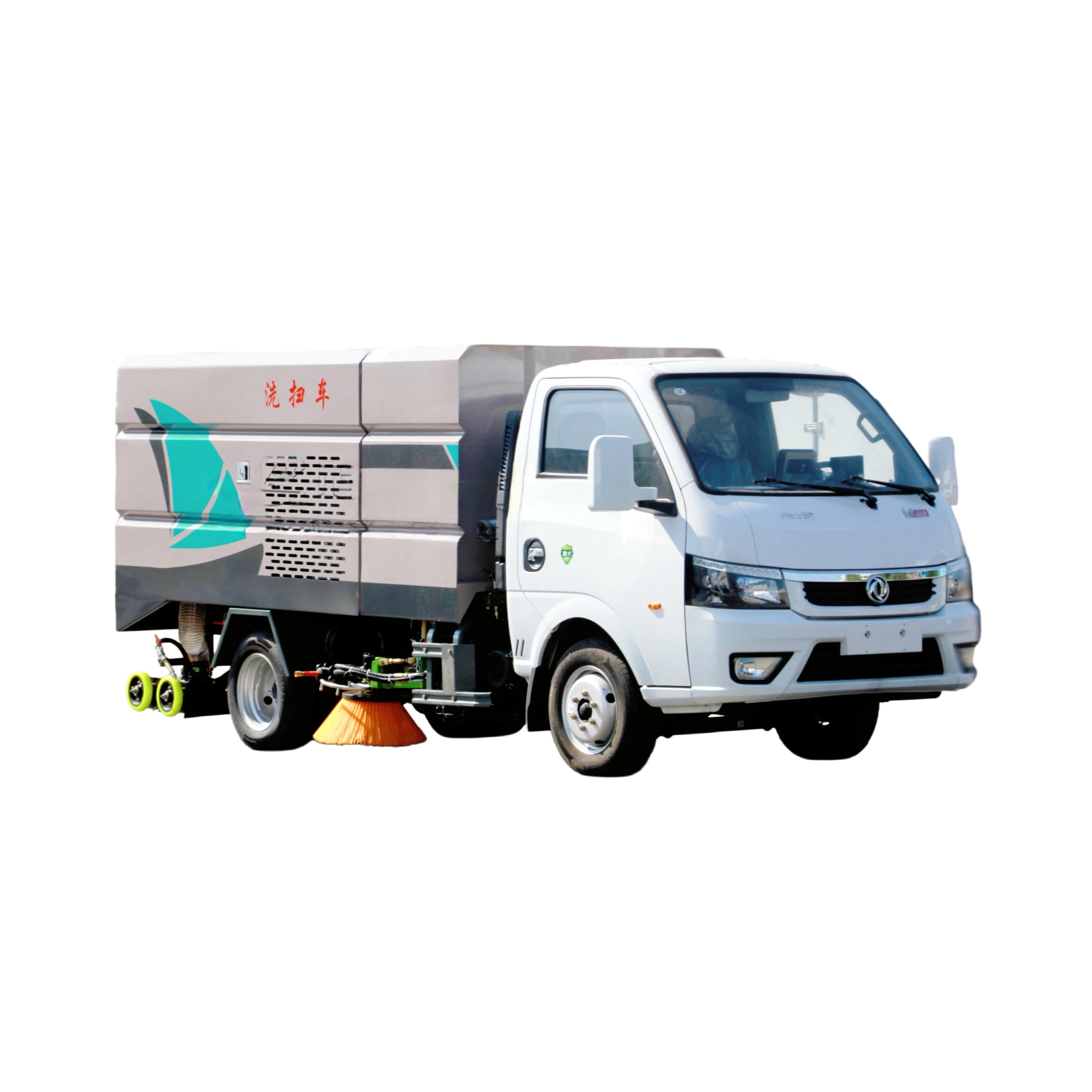 CLW5040TXSBSL Dongfeng Tuyi Series Vehicle Washing and Sweeping Machine with Blue License Plate Engine-Powered Pump Gear System en Español