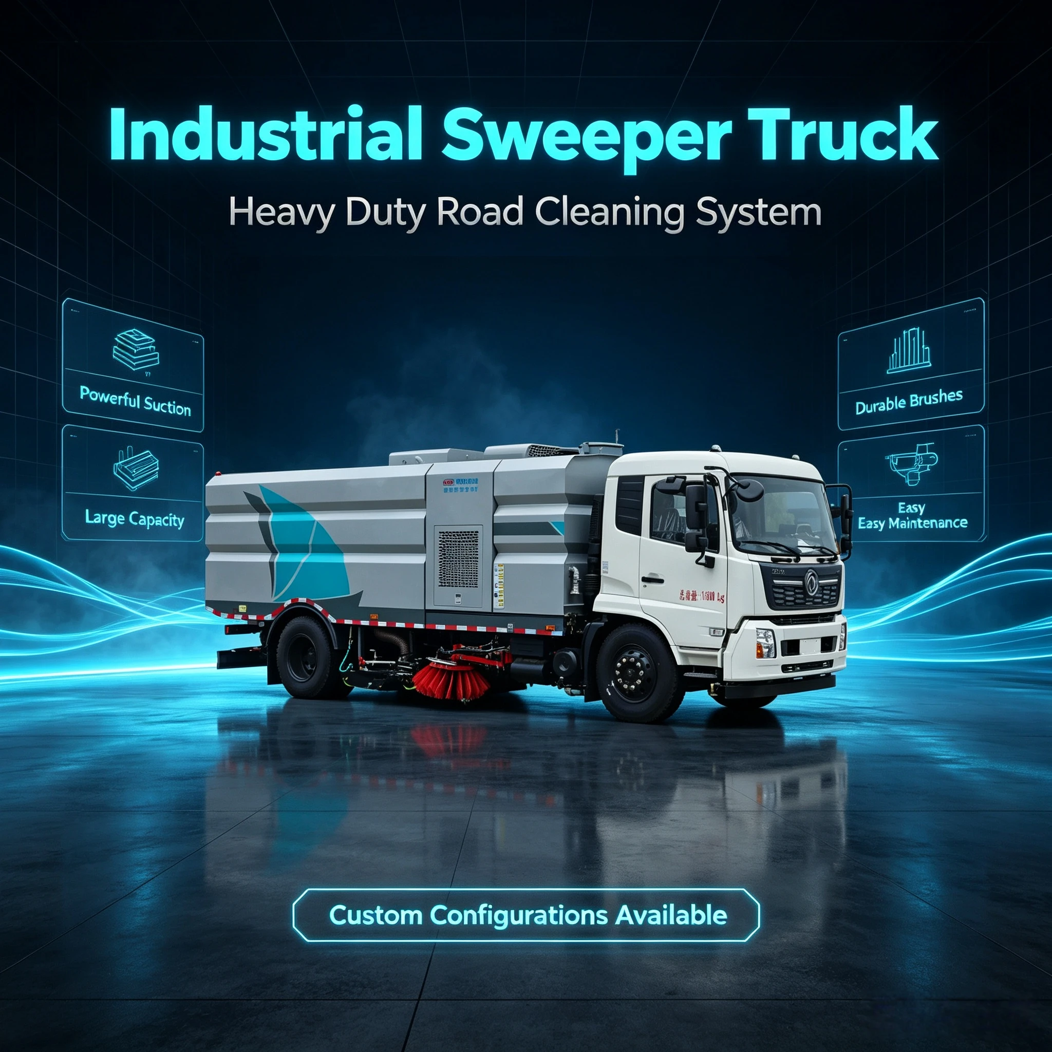 CL5180TXSD6GH Dongfeng Hubei Lava y Escaneo Vehículo 8550x2480x3130mm Dimensiones 18000kg Peso