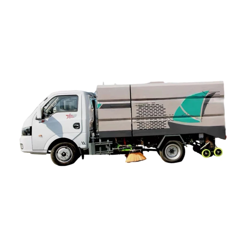 CLW5040TXSBSL Dongfeng Tuyi Series Vehicle Washing and Sweeping Machine with Blue License Plate Engine-Powered Pump Gear System en Español