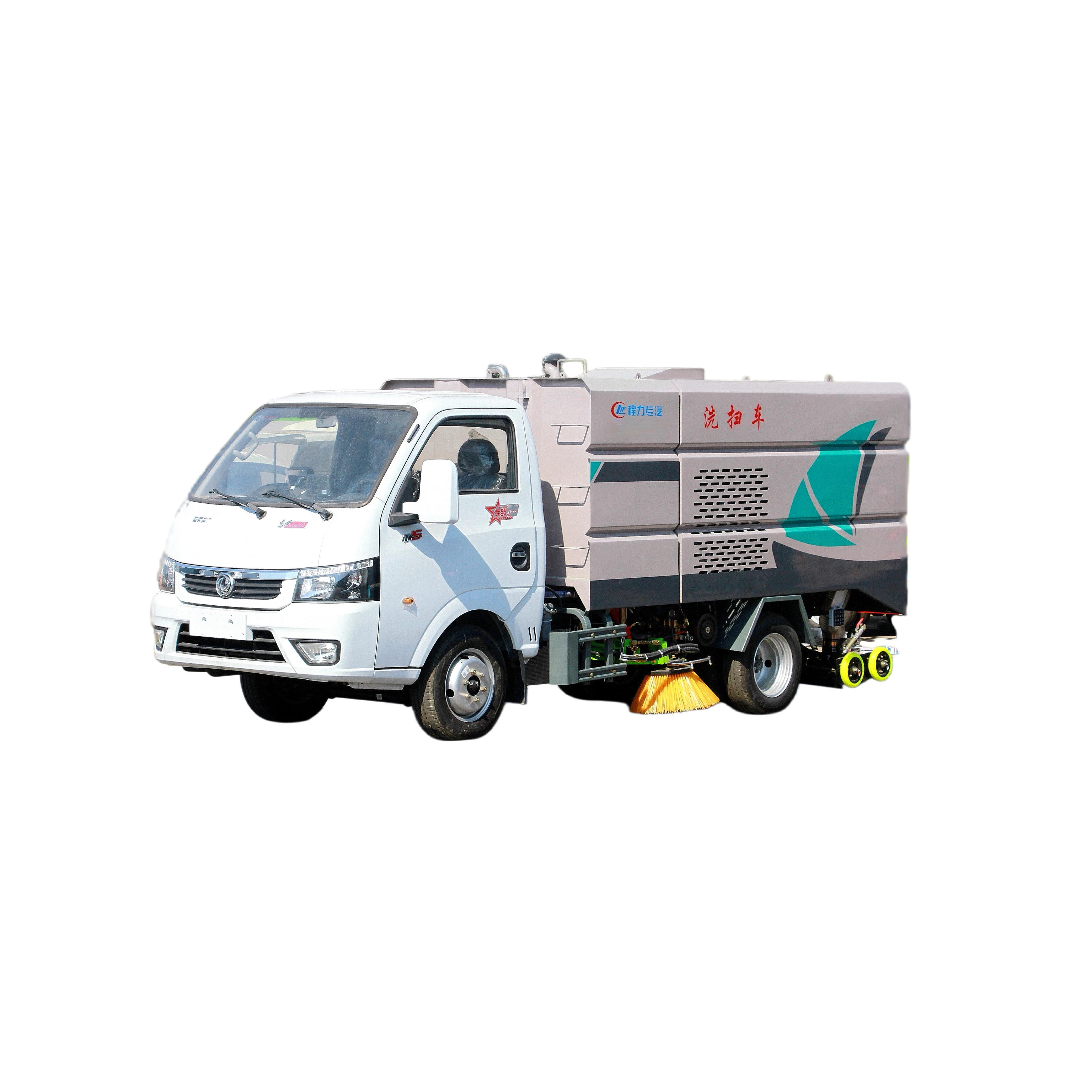 CLW5040TXSBSL Dongfeng Tuyi Series Vehicle Washing and Sweeping Machine with Blue License Plate Engine-Powered Pump Gear System en Español
