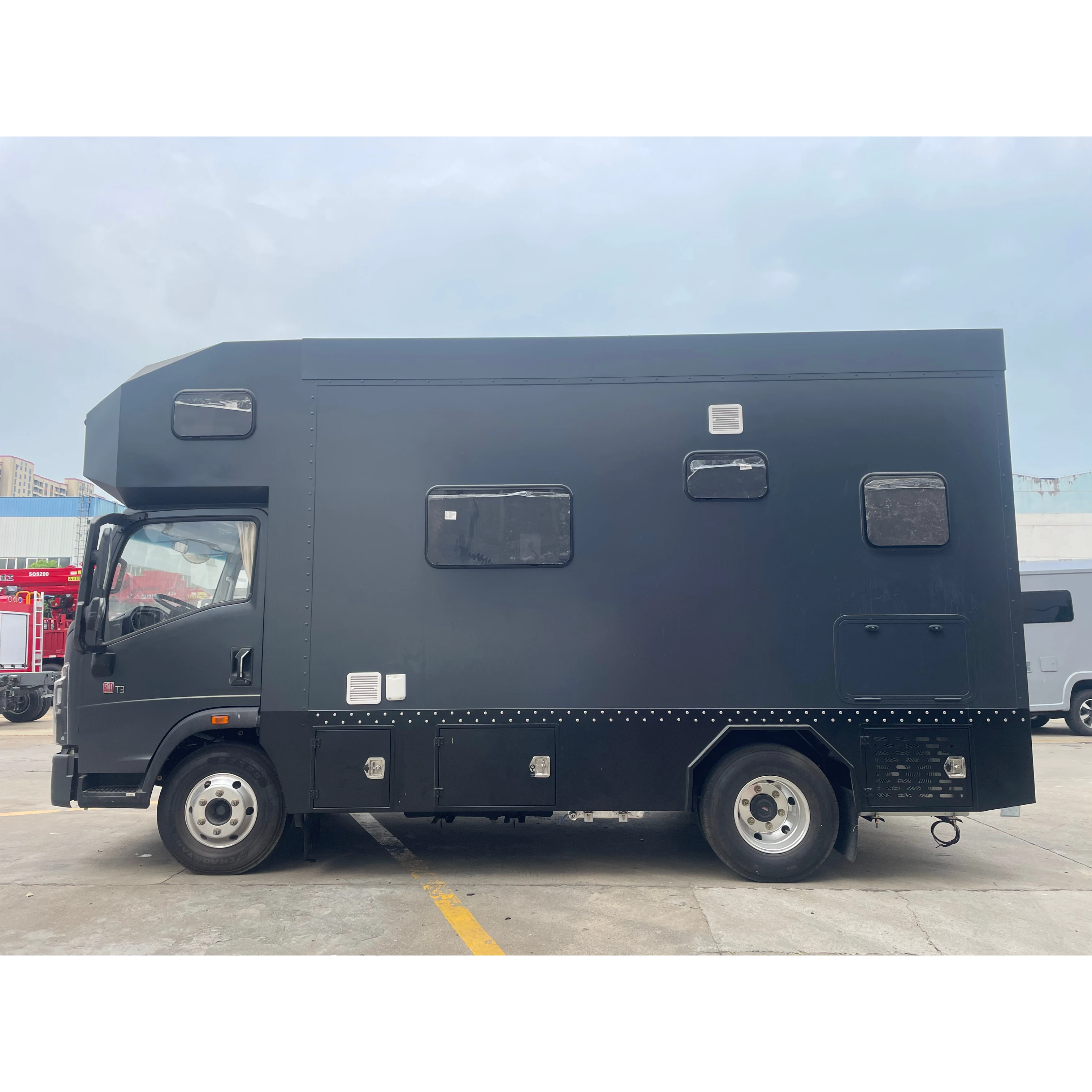 【Haowo of Hongqi】 Motocasa gris de dos capas elevadora