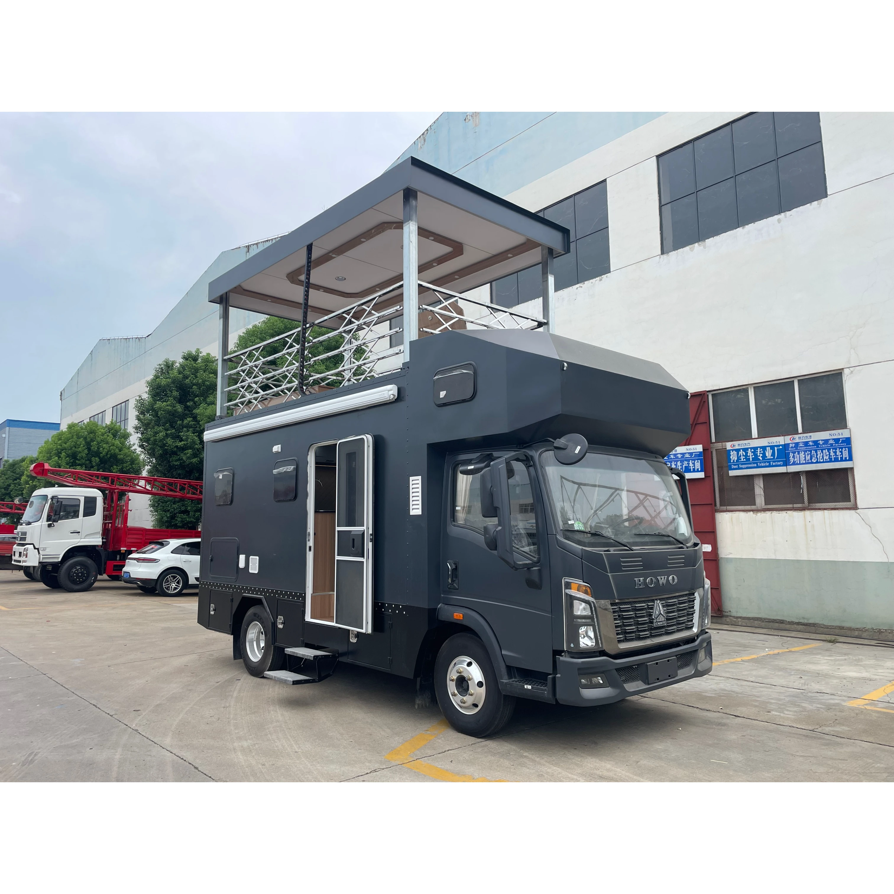 【Haowo of Hongqi】 Motocasa gris de dos capas elevadora