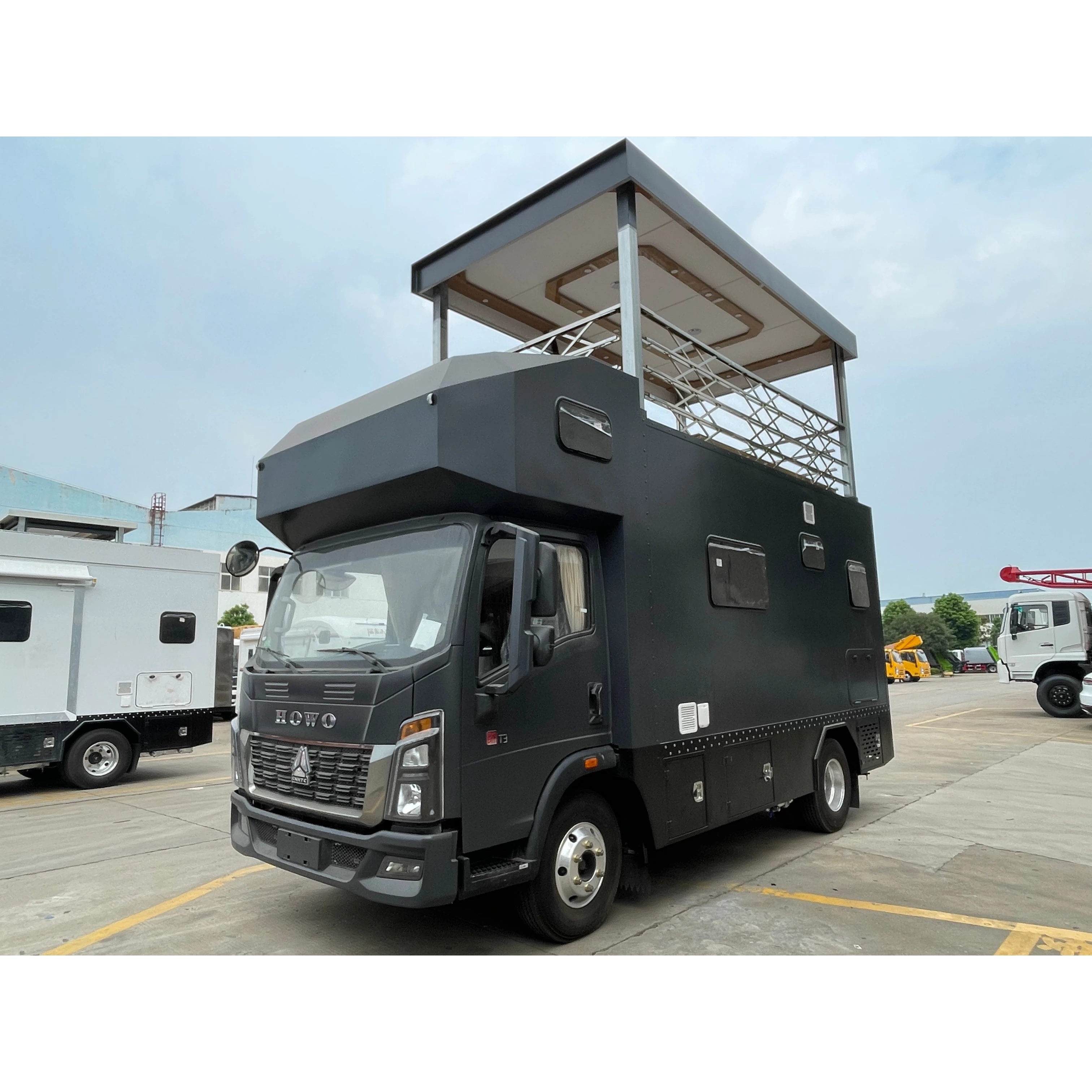 【Haowo of Hongqi】 Motocasa gris de dos capas elevadora