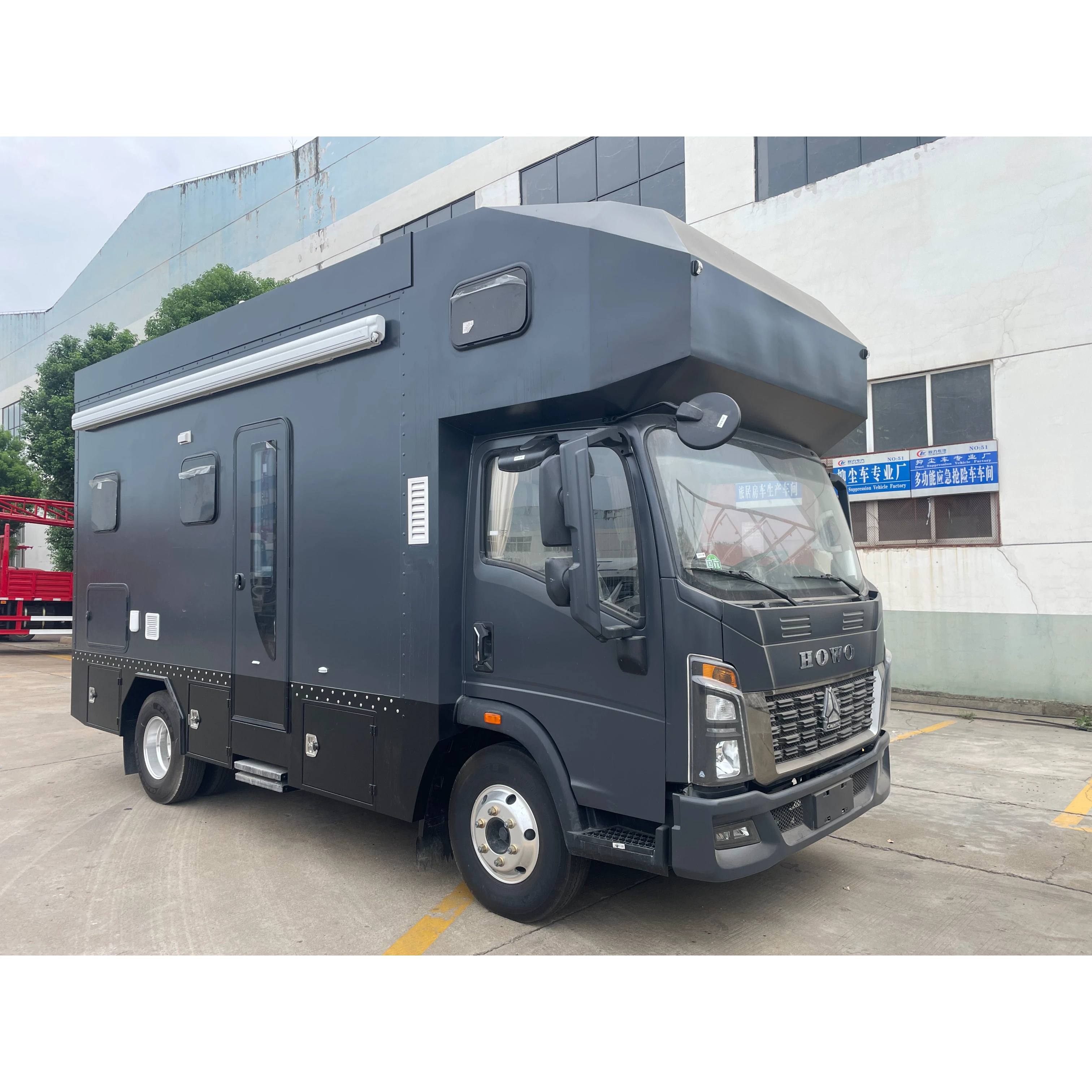 【Haowo of Hongqi】 Motocasa gris de dos capas elevadora